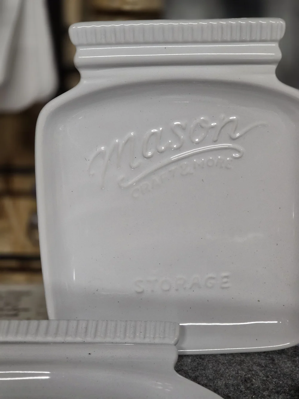 AT -1 Set Of 3 Mason Ceramic Trays 3 Sizes - White